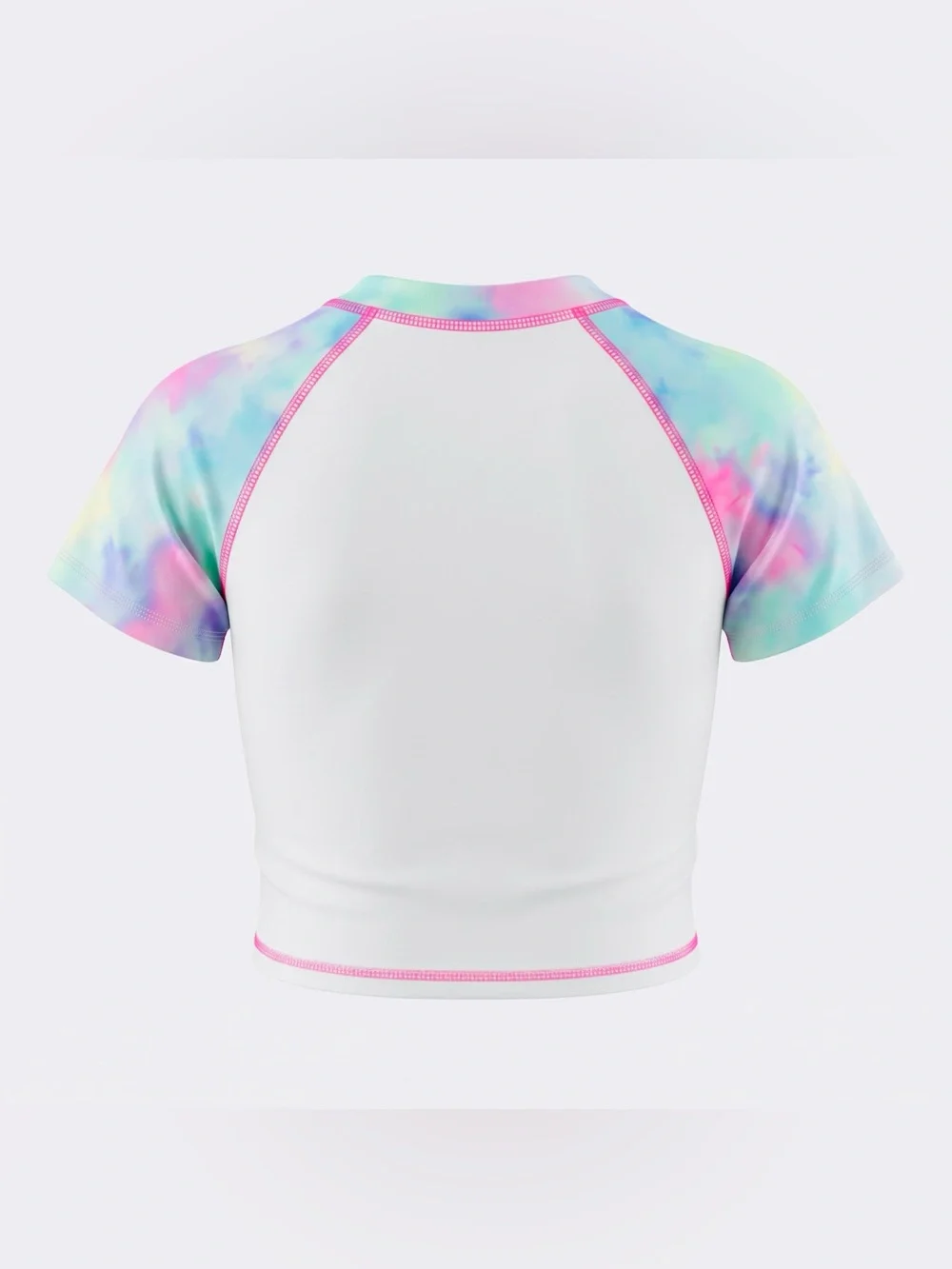 bmagical Girl’s White Swim Shirt with Silver Accents - Youth Size 7, New